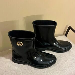 Michael Kors Black Rain Boots, size 7